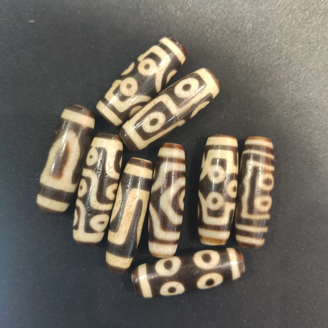 老徐的珠宝店| XSR牙黄手工珠短珠多图腾单珠天珠 多样性发一