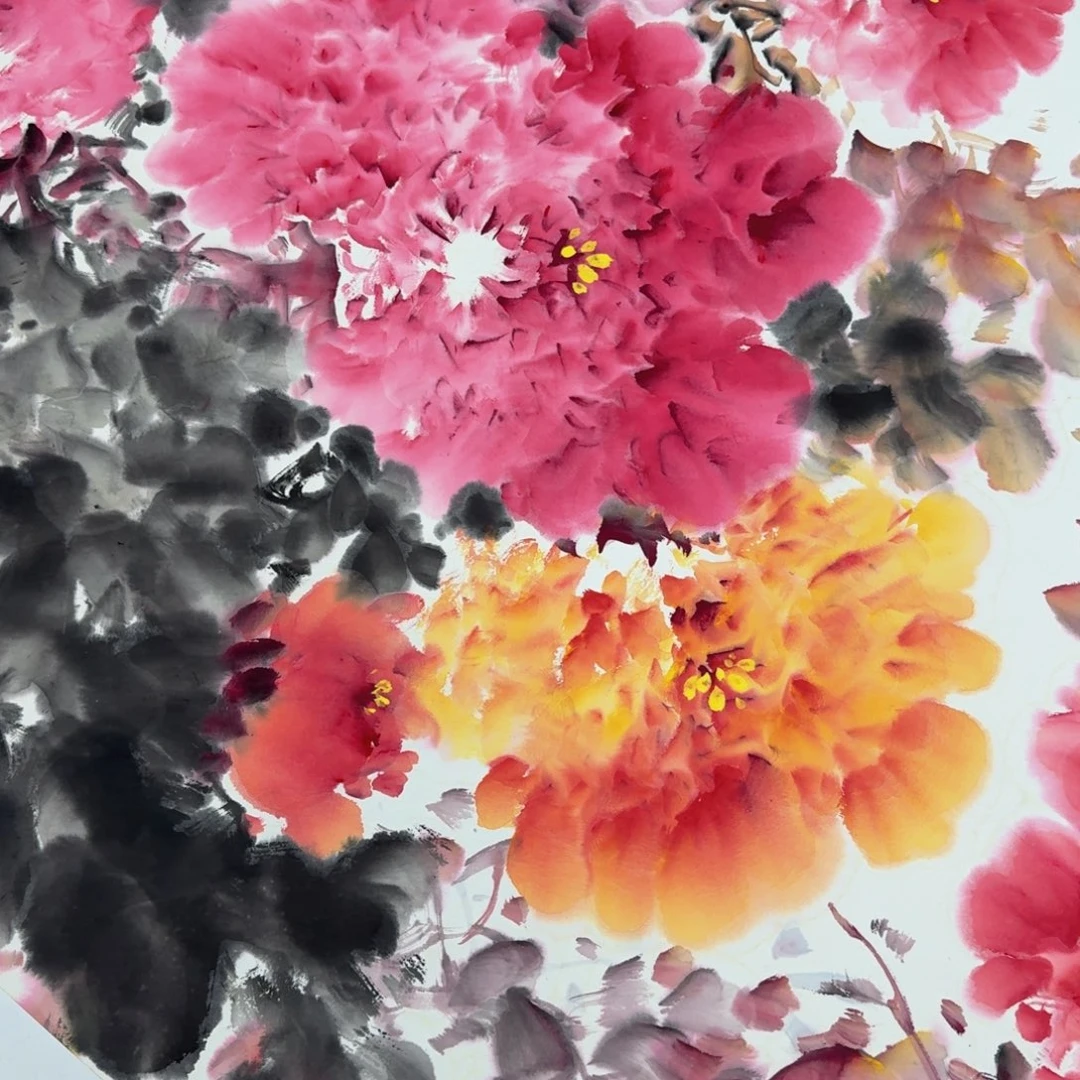 国画纯手绘山水花鸟