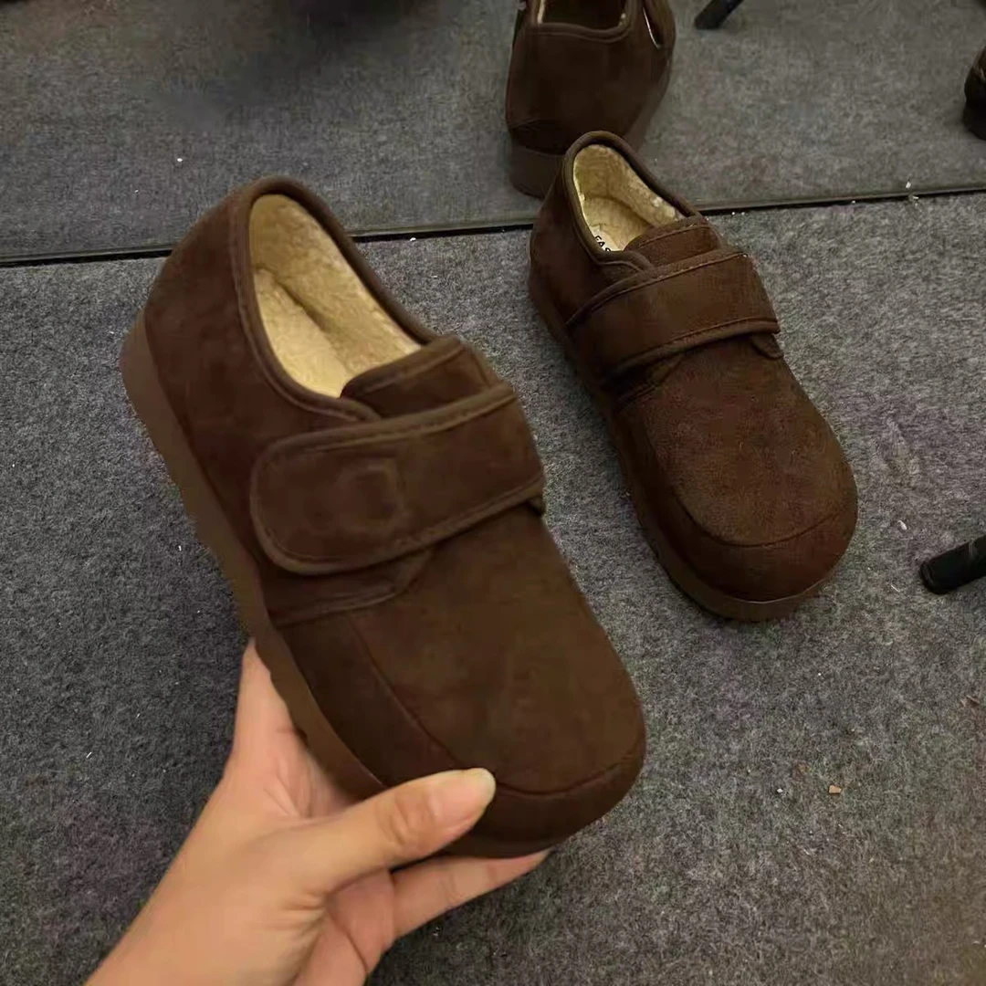 2025新款一脚蹬加绒博肯棉鞋豆豆加绒保暖复古面包爆款