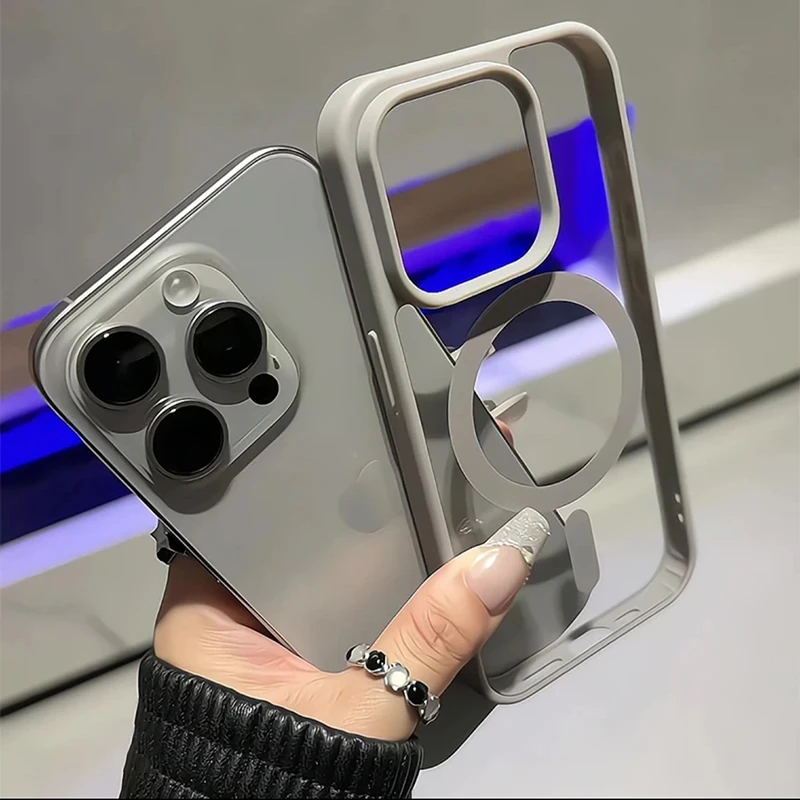 创意磨砂肤感磁吸适用苹果16全包iPhone15/14promax手机壳13/12套