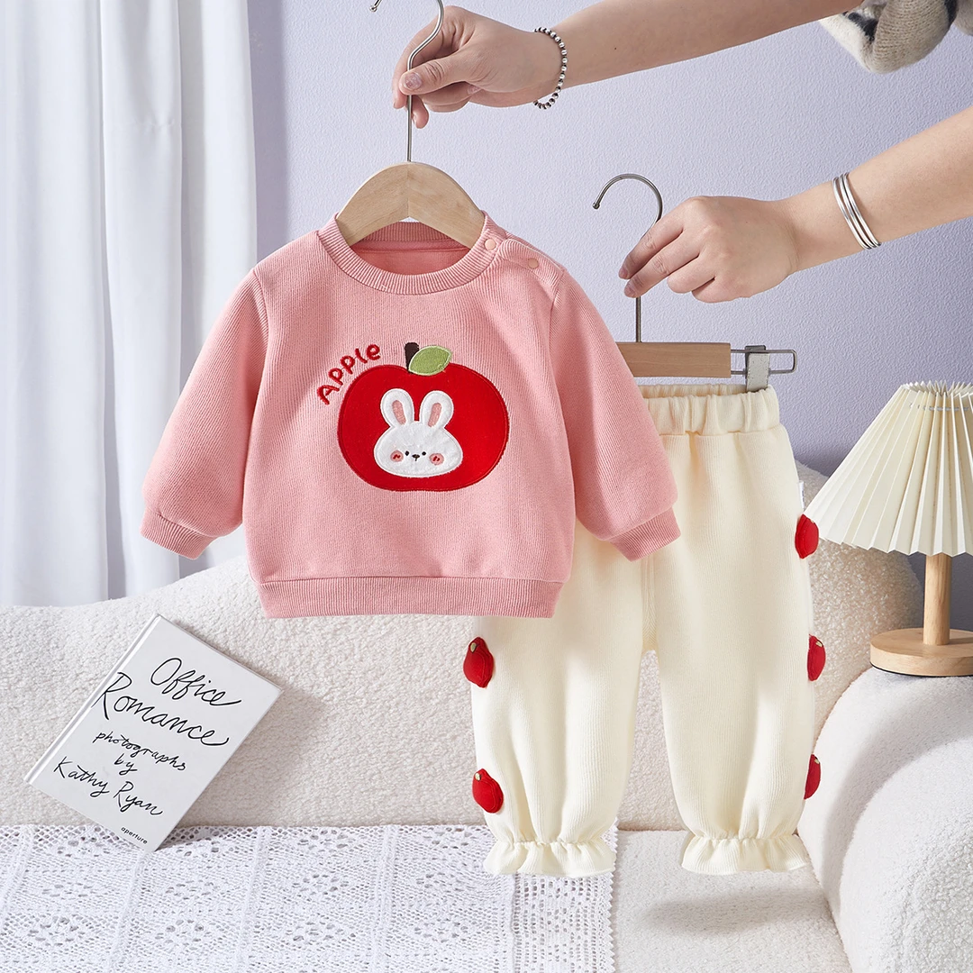 童装春季女童套装小兔女孩春季衣服中小童春秋两件套儿童套装