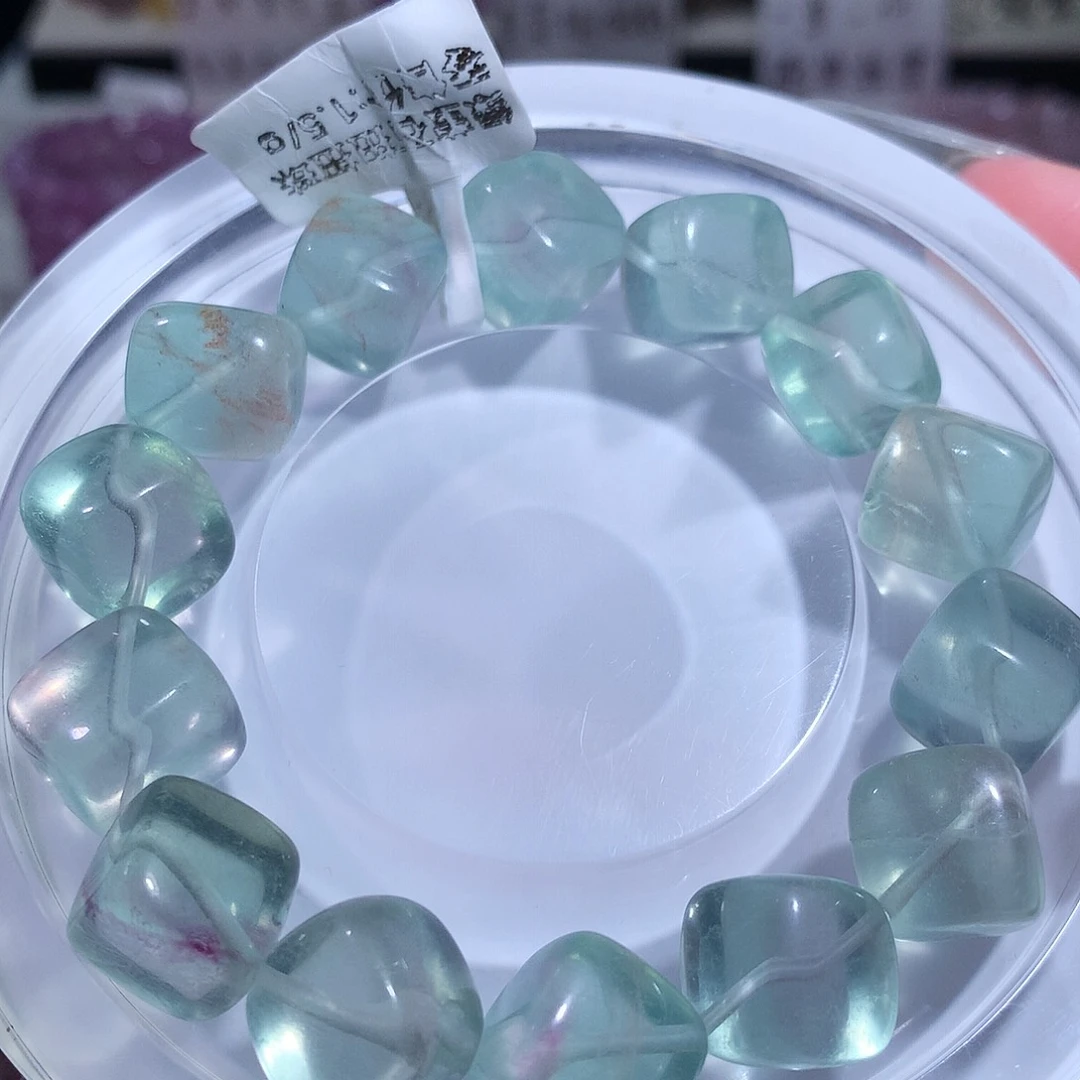 未镶嵌手链水晶绿萤石扭扭珠12m