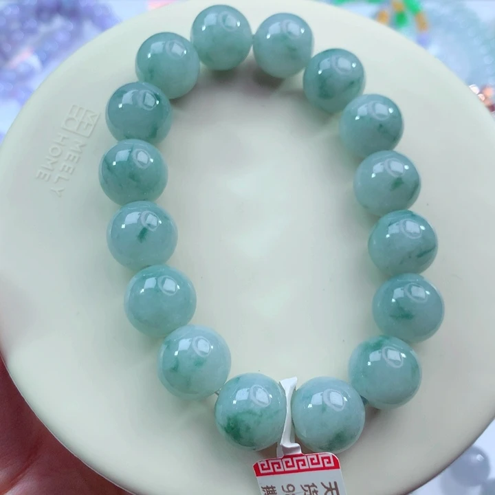 翡翠未镶嵌手链卡12.6