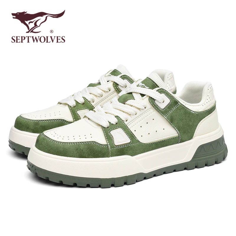 七匹狼男鞋秋季时尚百搭运动板鞋小众原创男士休闲鞋内增高小白鞋