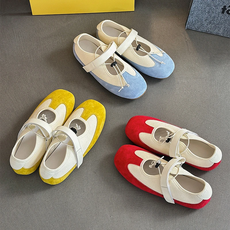 玛丽珍女鞋2025春夏新款百搭魔术贴时尚透气德训女鞋潮流小众单鞋