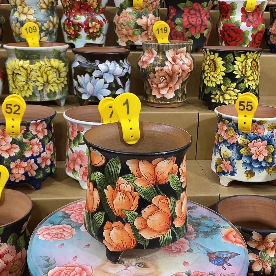 景德镇精品手绘花盆