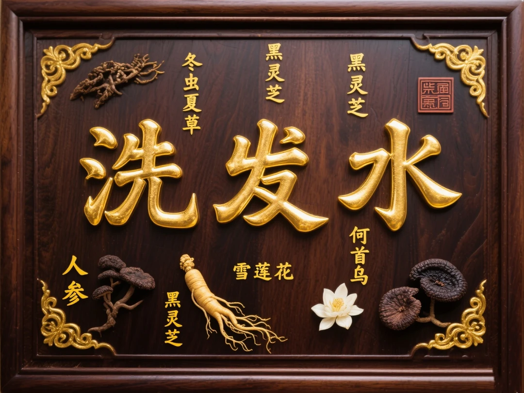 【品牌工厂特惠】冬虫夏草洗发水黑灵芝-雪莲花-何首乌-C1