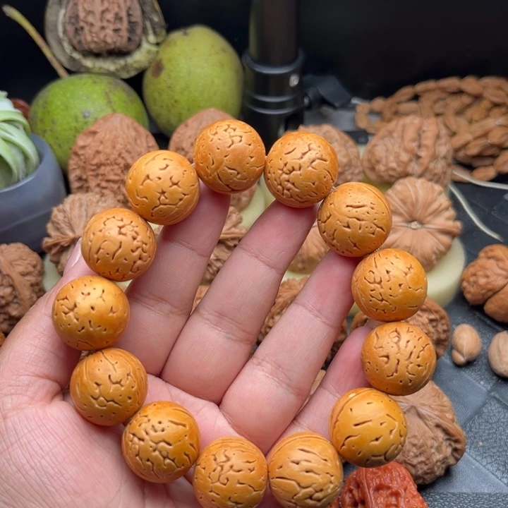 桃核手串光珠桃核