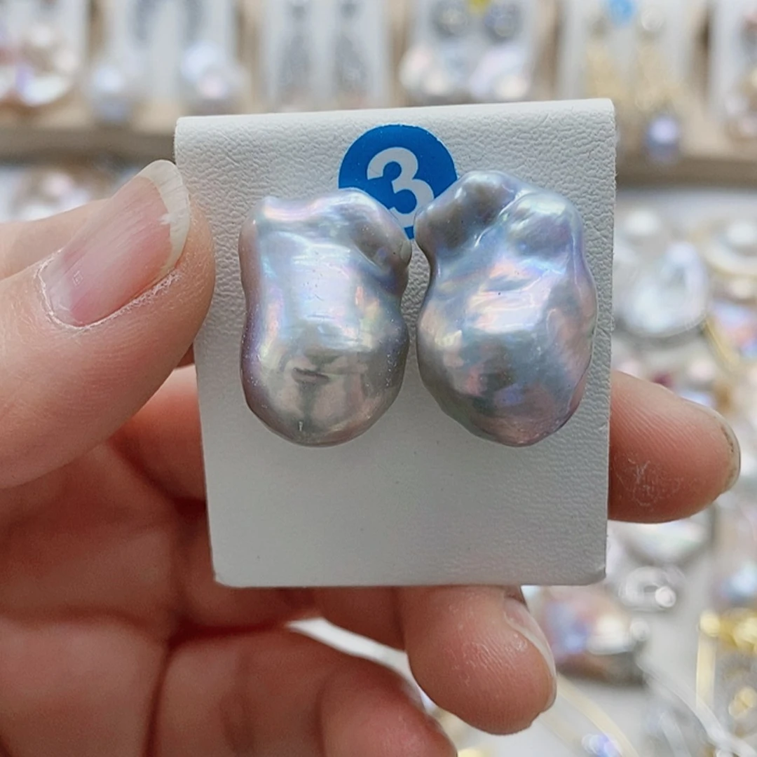 【闪购商品】淡水珍珠耳饰银S925镶嵌