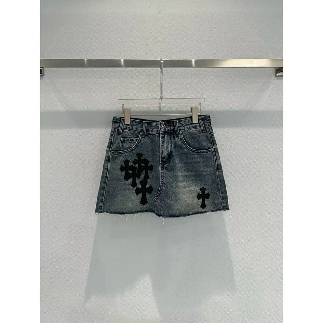 ICCLEK 高腰口袋百搭短牛仔裤气质夏季显瘦短裤  - 5857