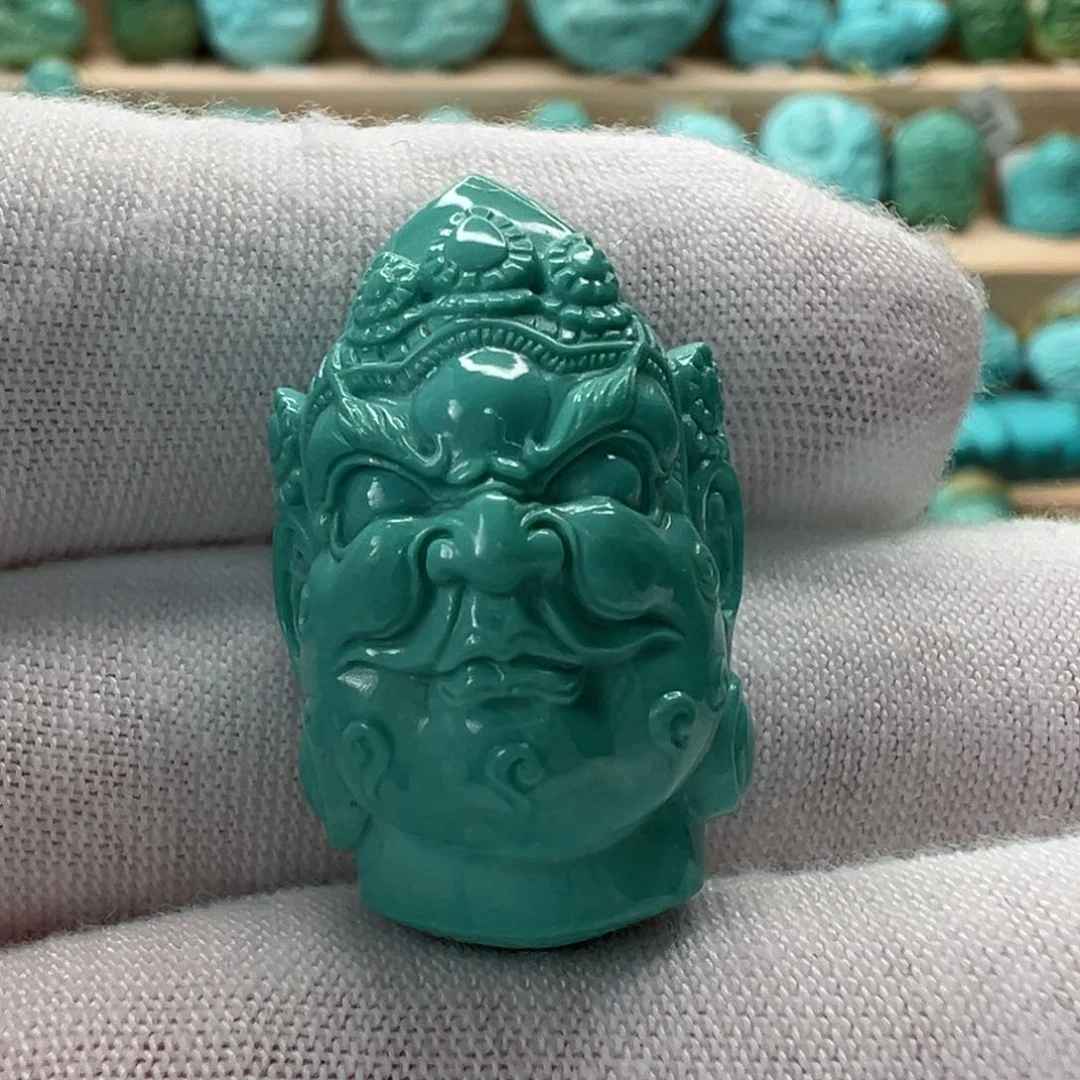 未镶嵌绿松石黄财神16.6mm