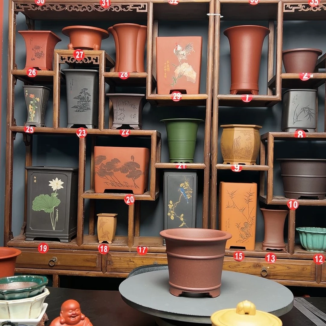 紫砂花盆三*外紫砂花盆