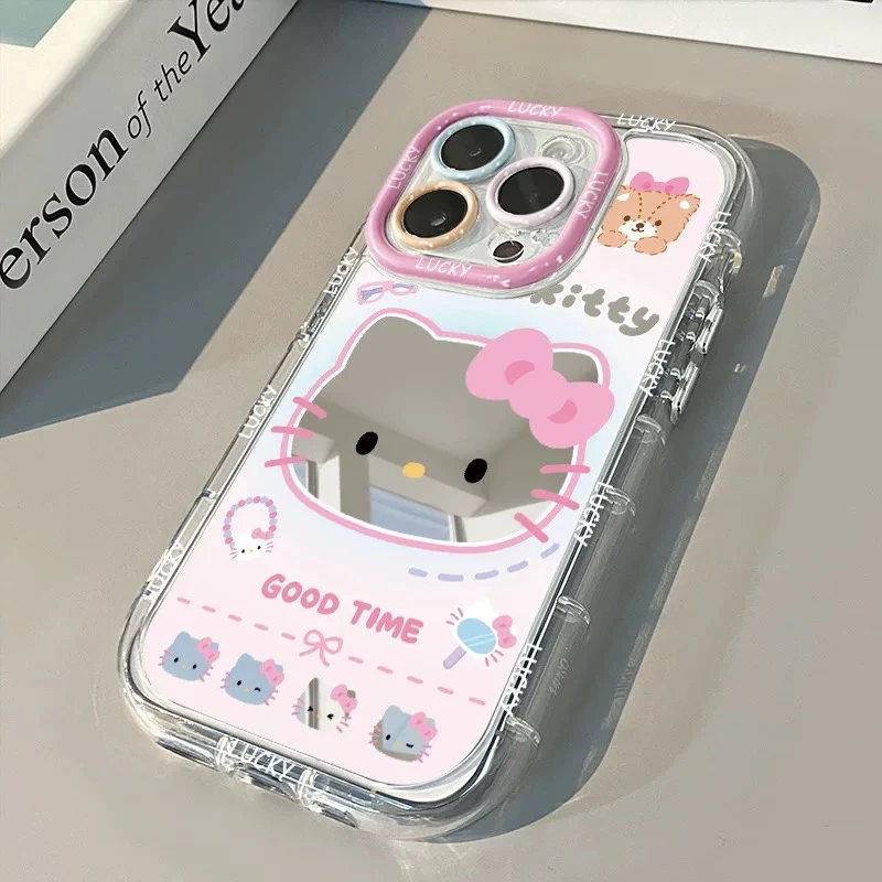 镜子凯蒂适用苹果iphone小米15/14/13pro防摔vivo华为oppo手机壳