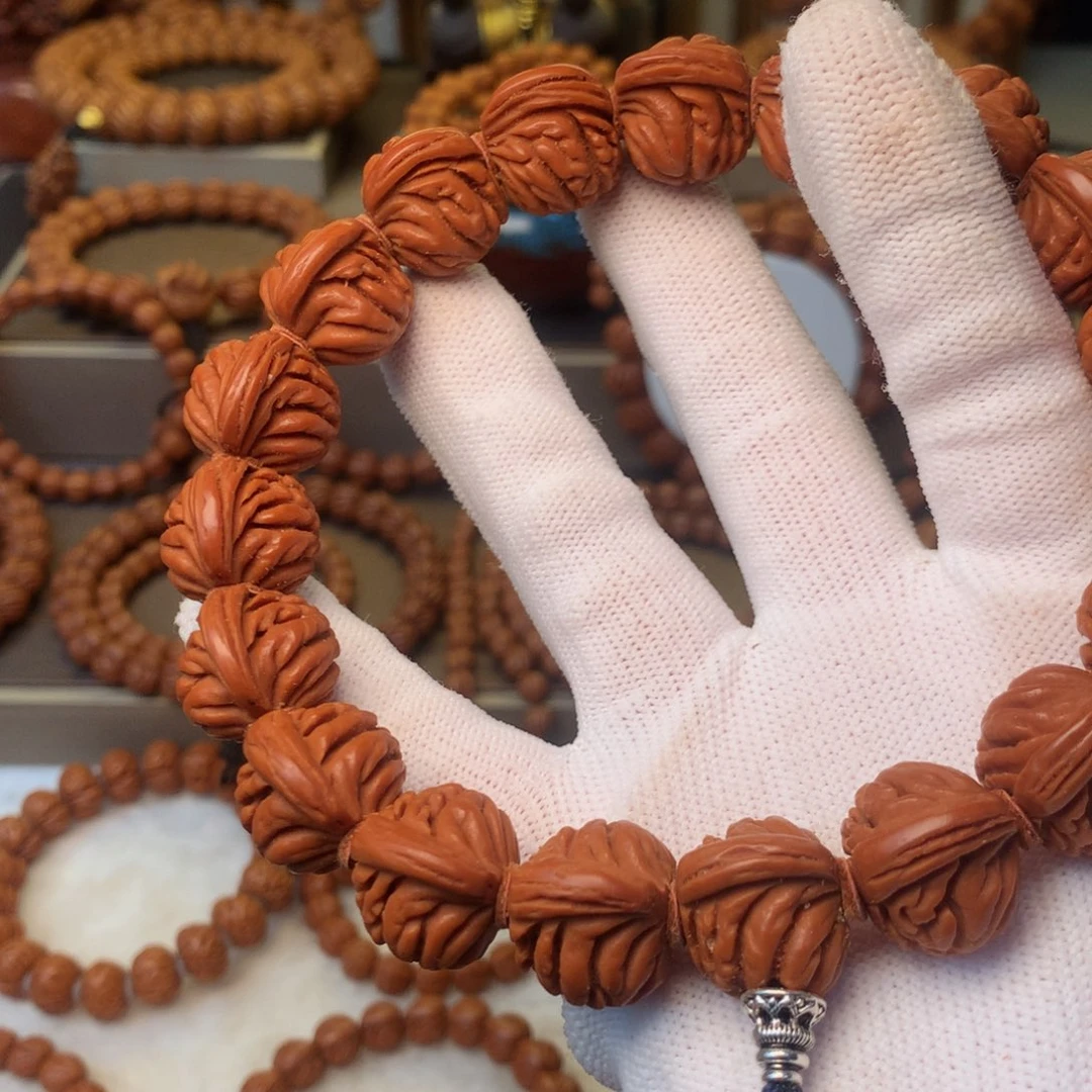 桃核手串秦岭龙纹