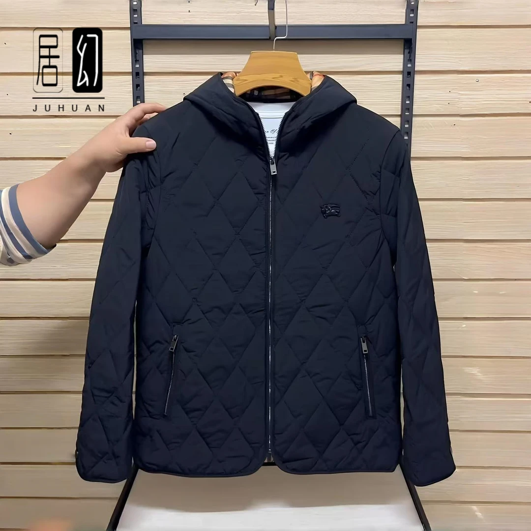 居幻夹克男冬季气质潮流百搭保暖极简棉袄修身2025棉衣外套连帽