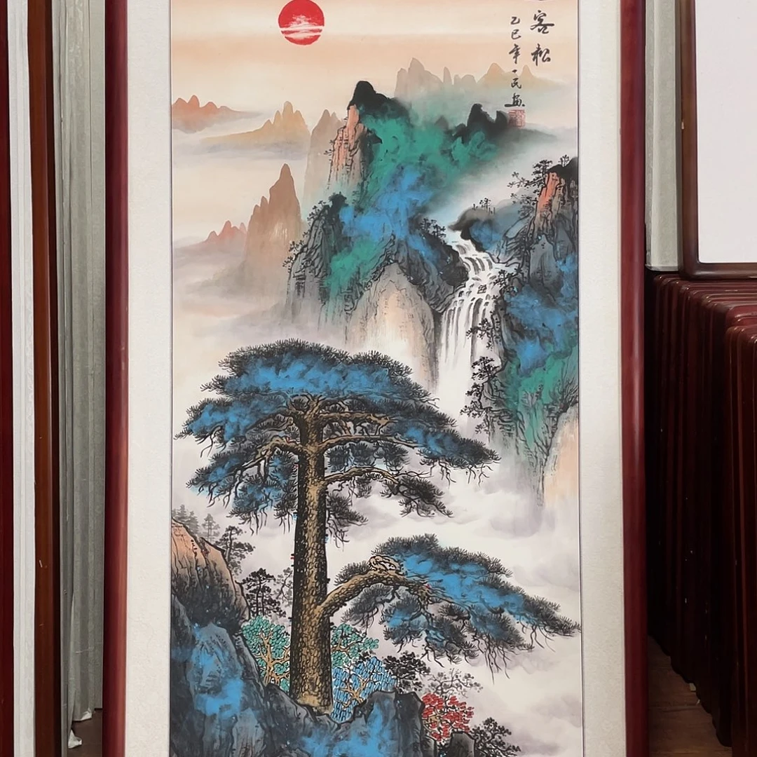 国画带框尺寸63*123厘米