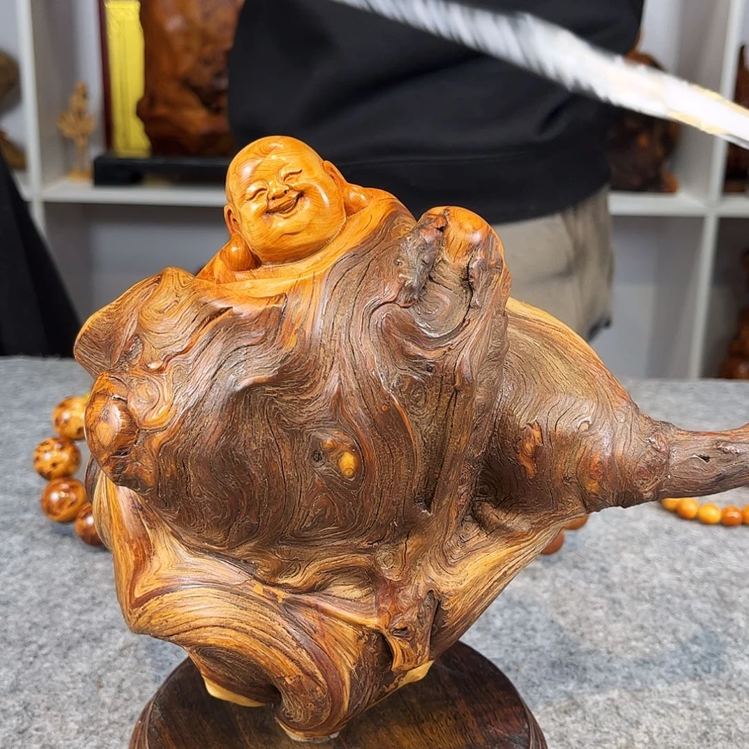 柏木（崖柏）精品收藏品摆件一团和气