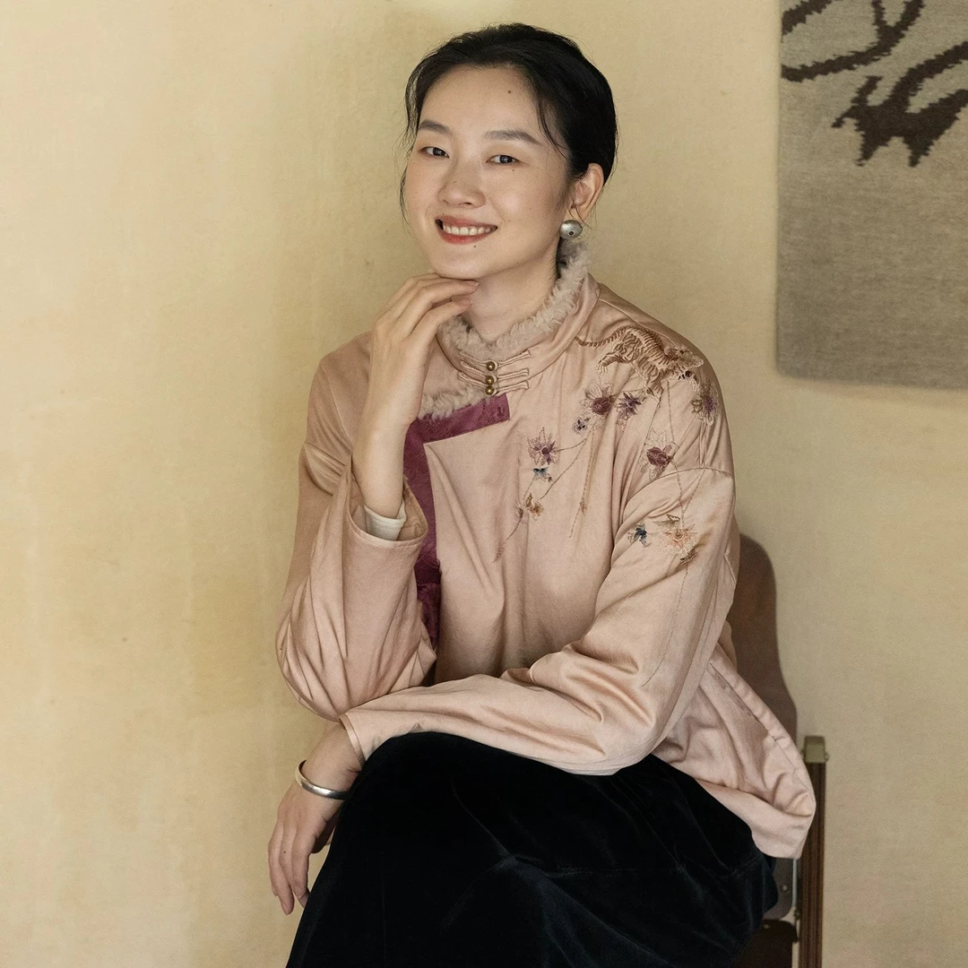 牧衣游原创 丝棉手工刺绣棉衣女蓬松保暖复古民族风百搭棉服 半里