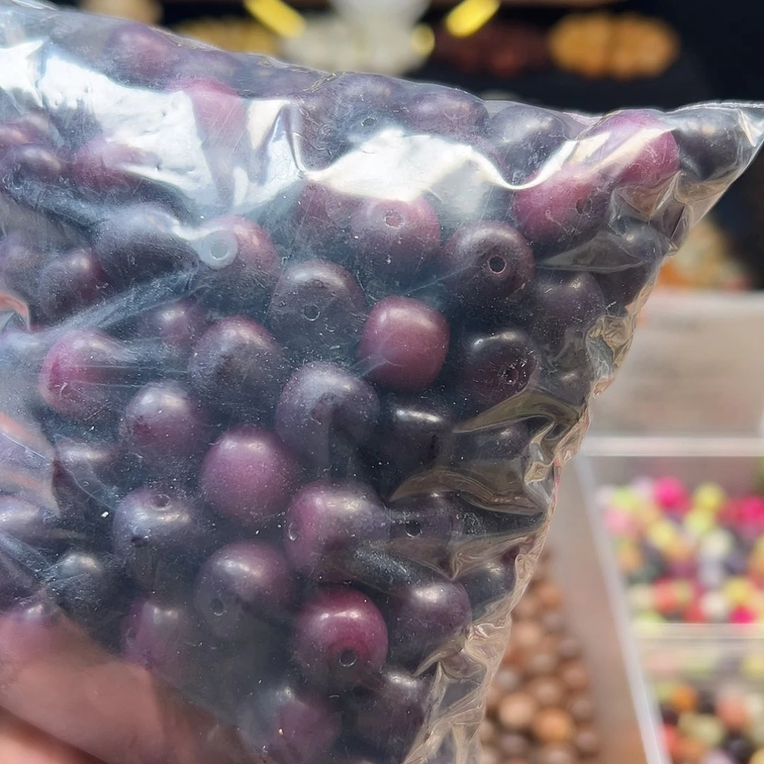 依***然手串菩提根/象牙果微瑕紫葡萄