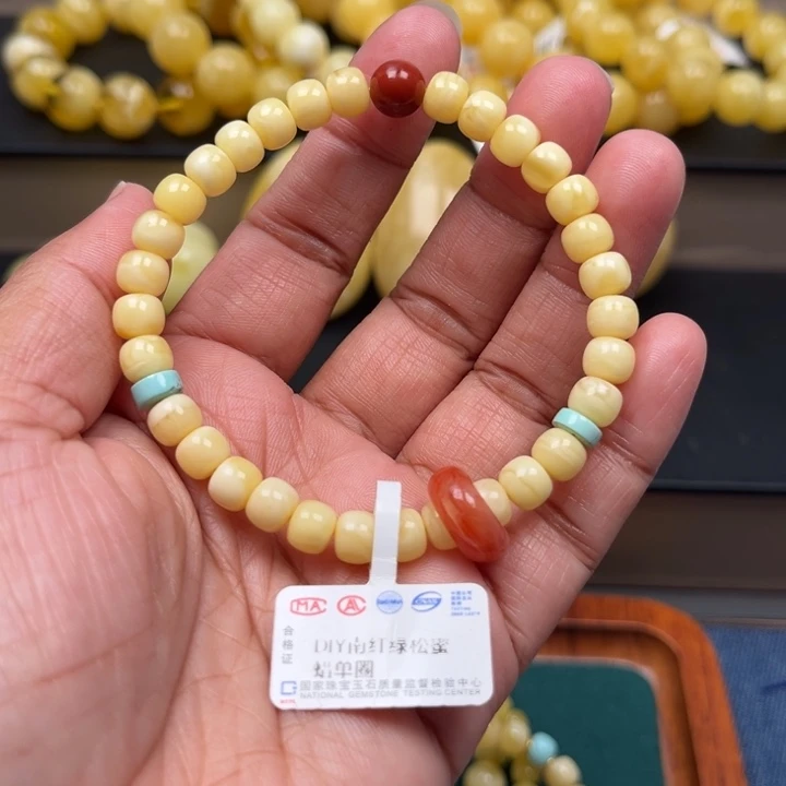 琥珀未镶嵌珠宝奇石M48号6.6+妖花