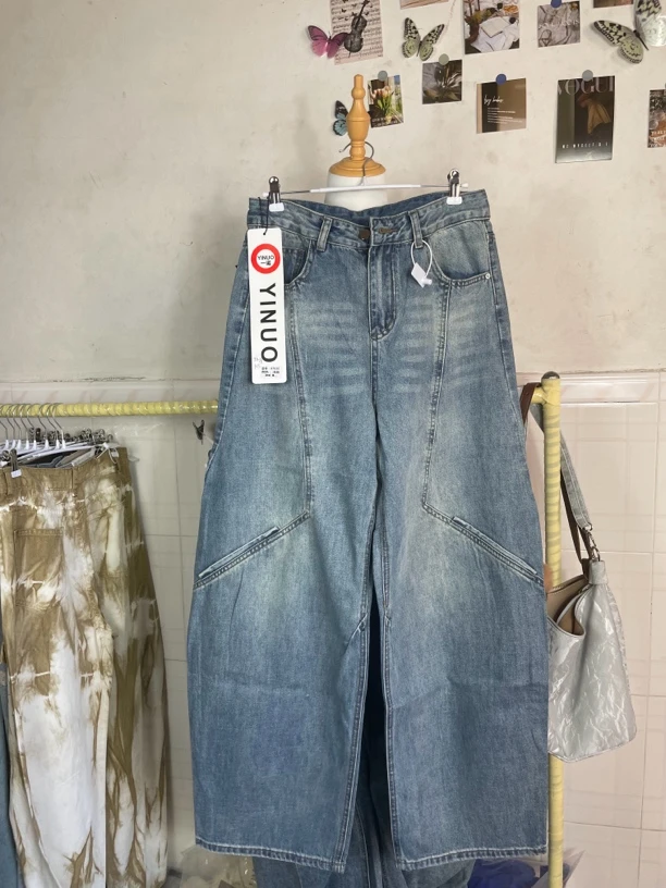 夏季新款阔腿裤牛仔裤速干裤百搭裤子