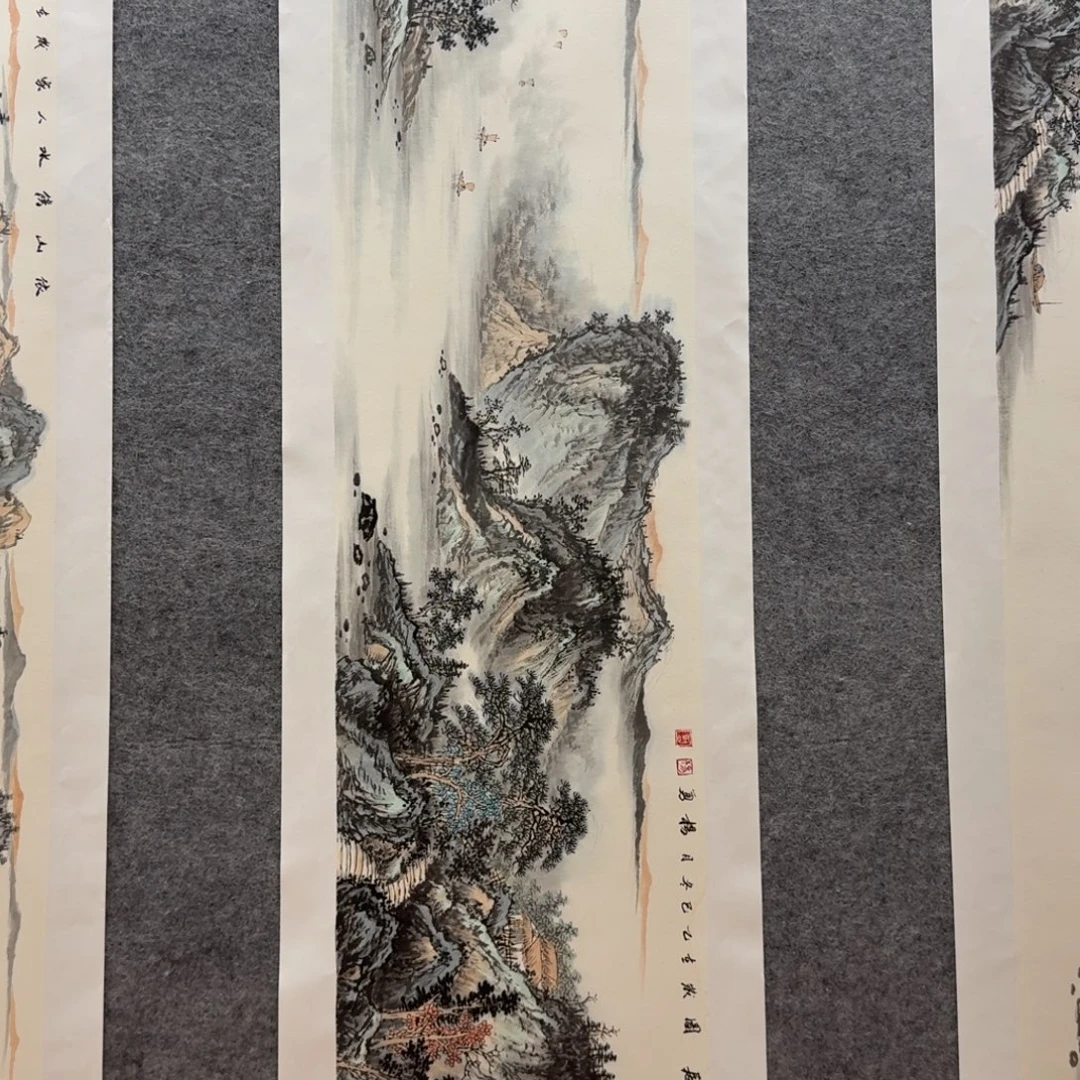 国画杨勇四尺对开作品