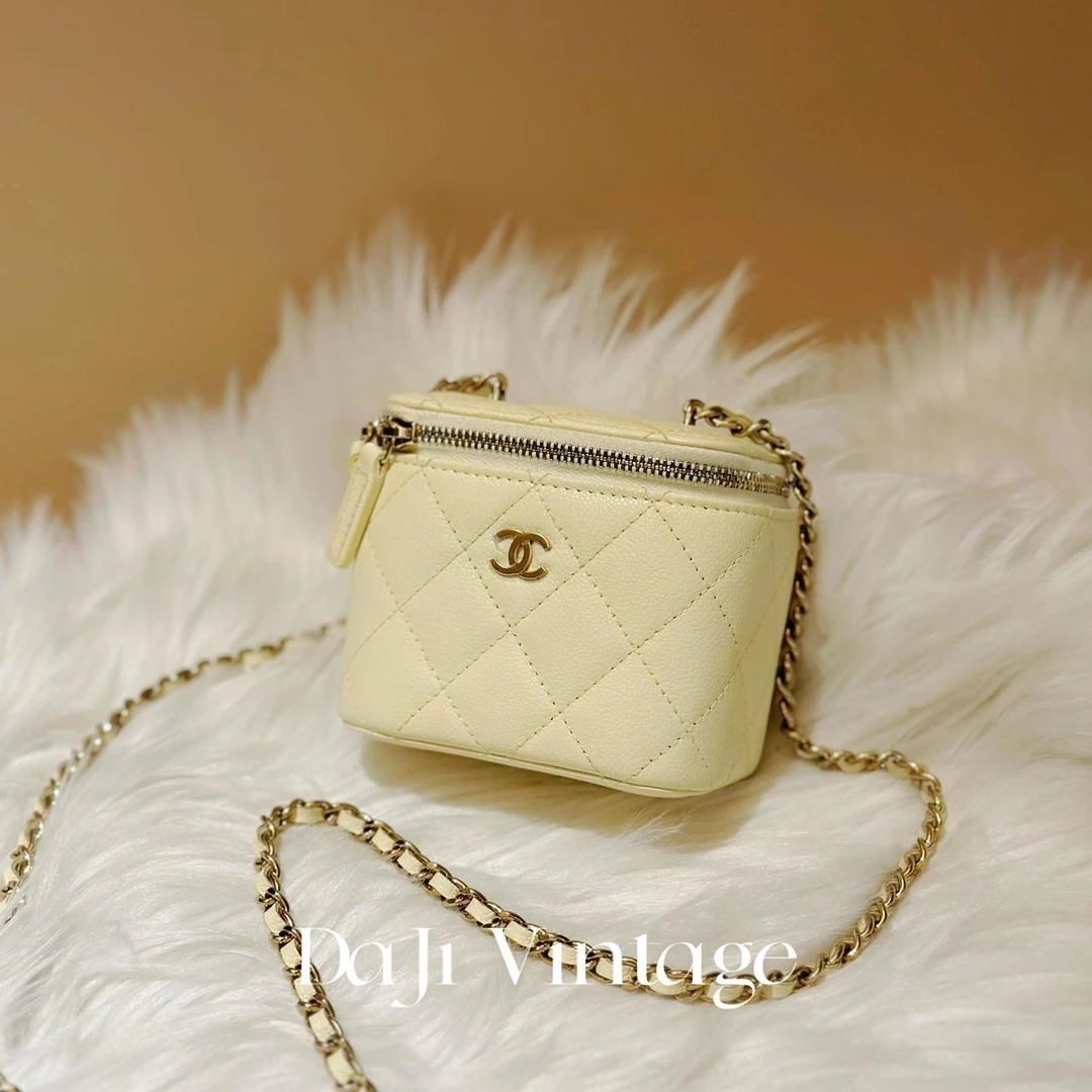 大吉中古/Chanel香奈儿小鸡黄小盒子斜挎包