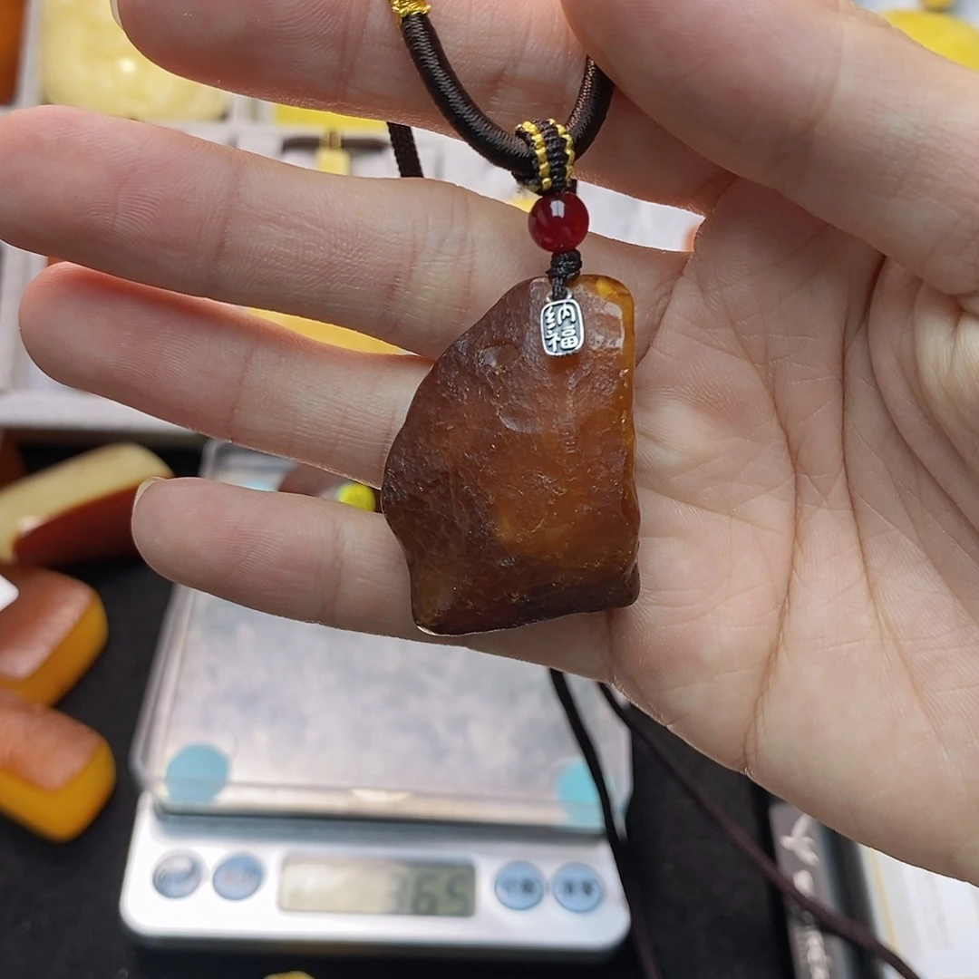 银S925镶嵌琥珀珠宝奇石