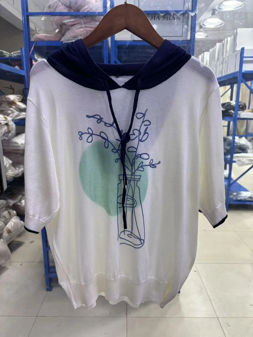 《6225》夏季新款重工圆领套头宽松休闲百搭套头针织衫