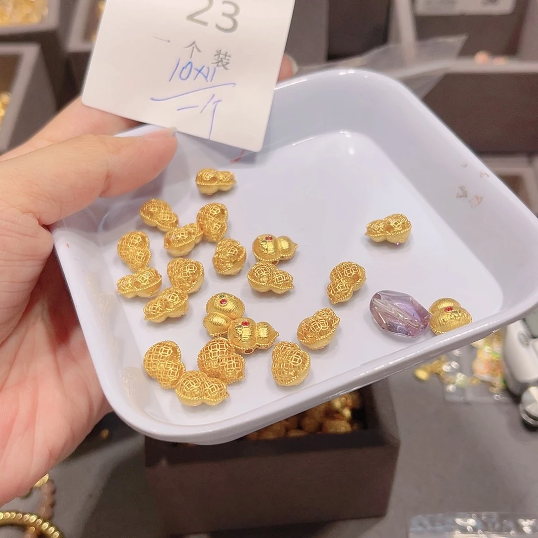 紫晶珠宝半成品银S925镀金镶嵌23