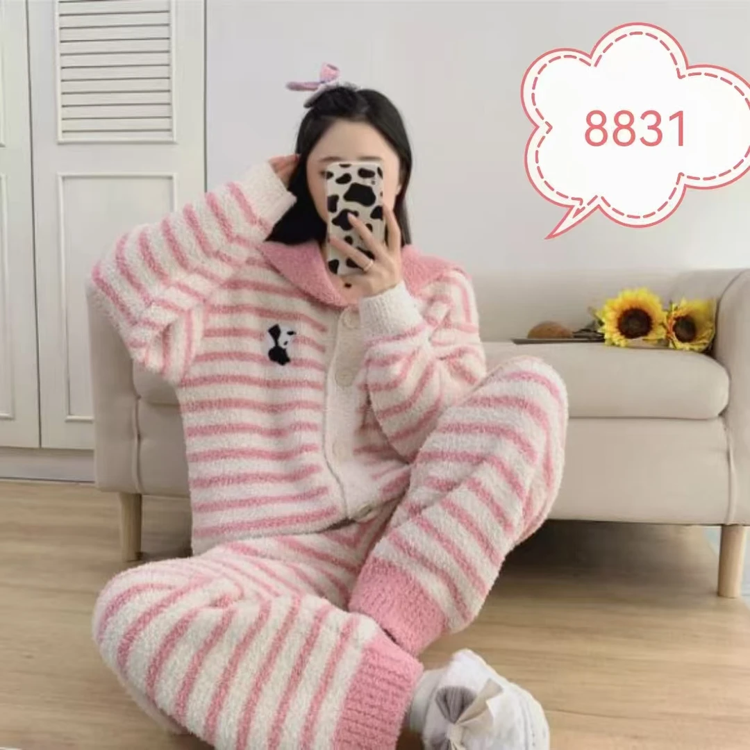 （1201-1299）2025冬款高档半边绒家居服睡衣女