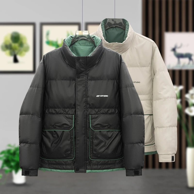 956-CF03 冬季滑雪保暖男士百搭时尚休闲潮流短款断码棉衣外套