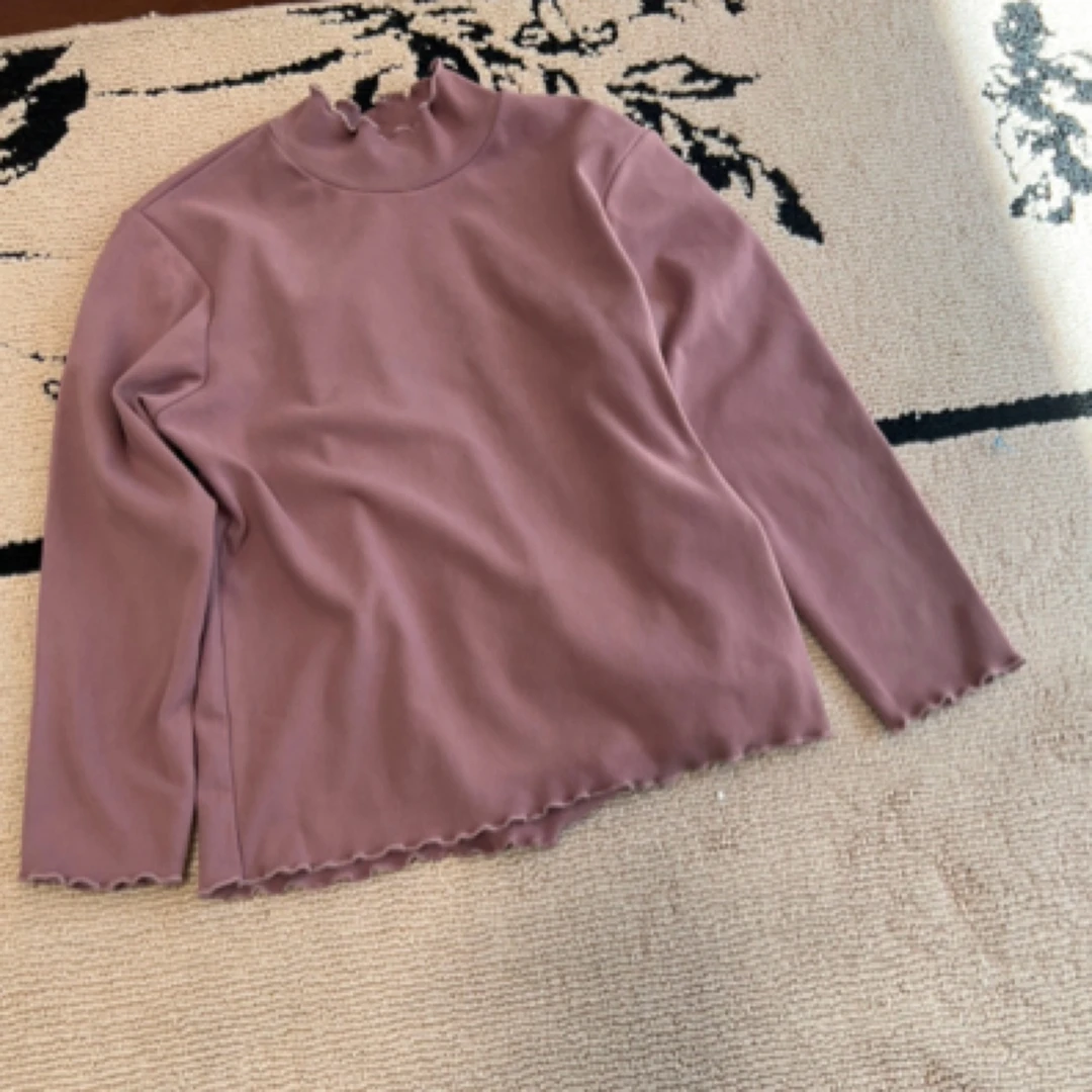 【编号Q171】A244015356-09-儿童木耳边打底衫樱花粉-yew