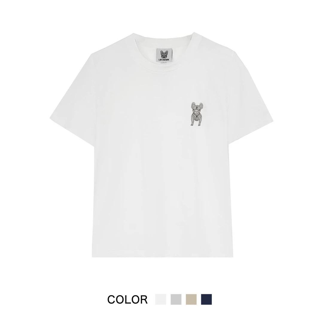 0396【夏季新款】左侧斗斗狗潮牌宽松速干T恤（25138）