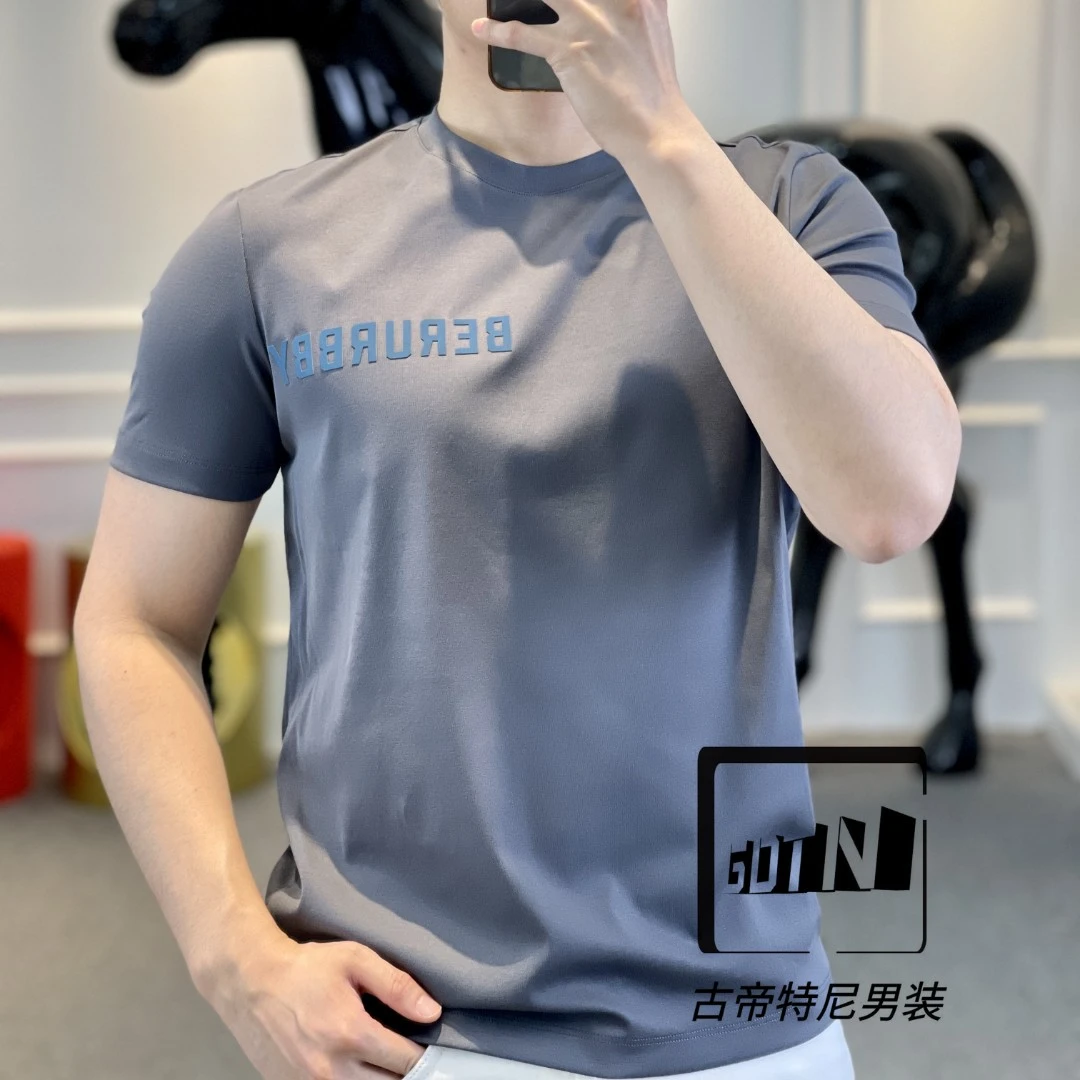 <古帝特尼>新款男士时尚潮流高定欧货百搭印花修身圆领短袖Z+5395