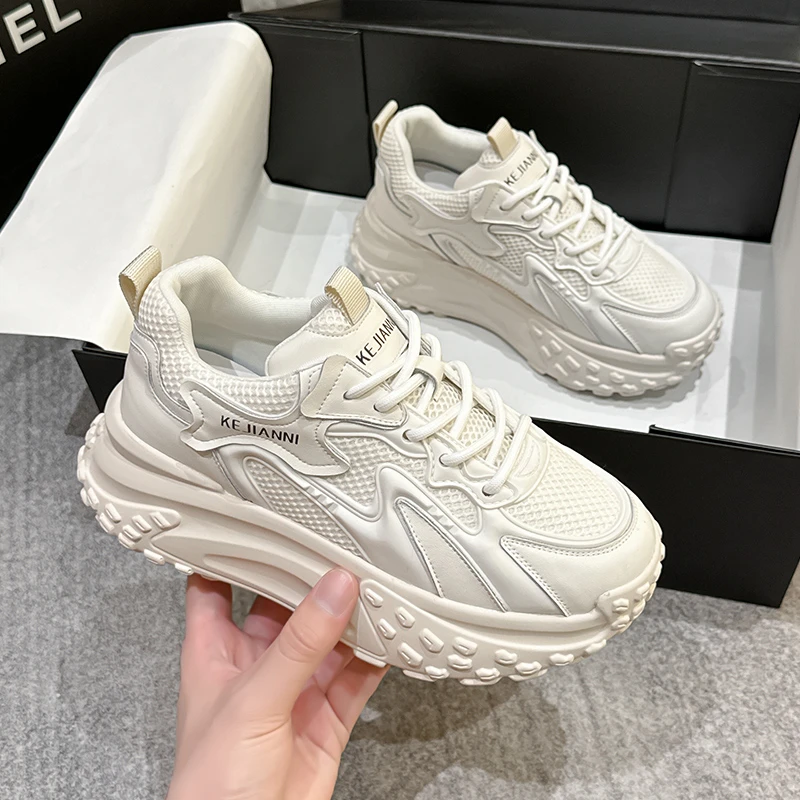 8123老爹鞋女增高夏季新款时尚运动休闲鞋网面厚底松糕透气女鞋子