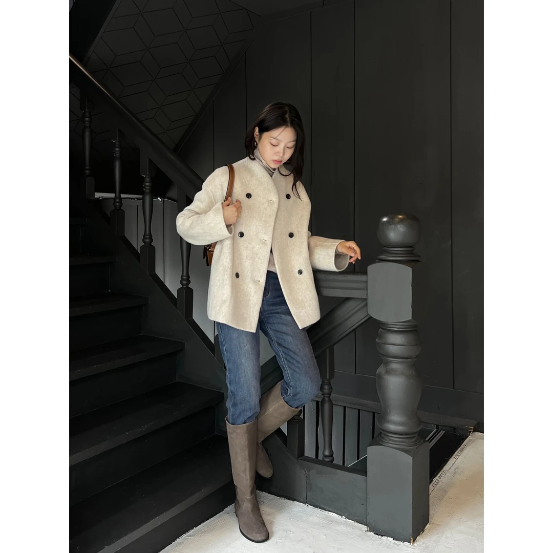 喜家外贸-休闲百搭燕麦外套西服3600-1