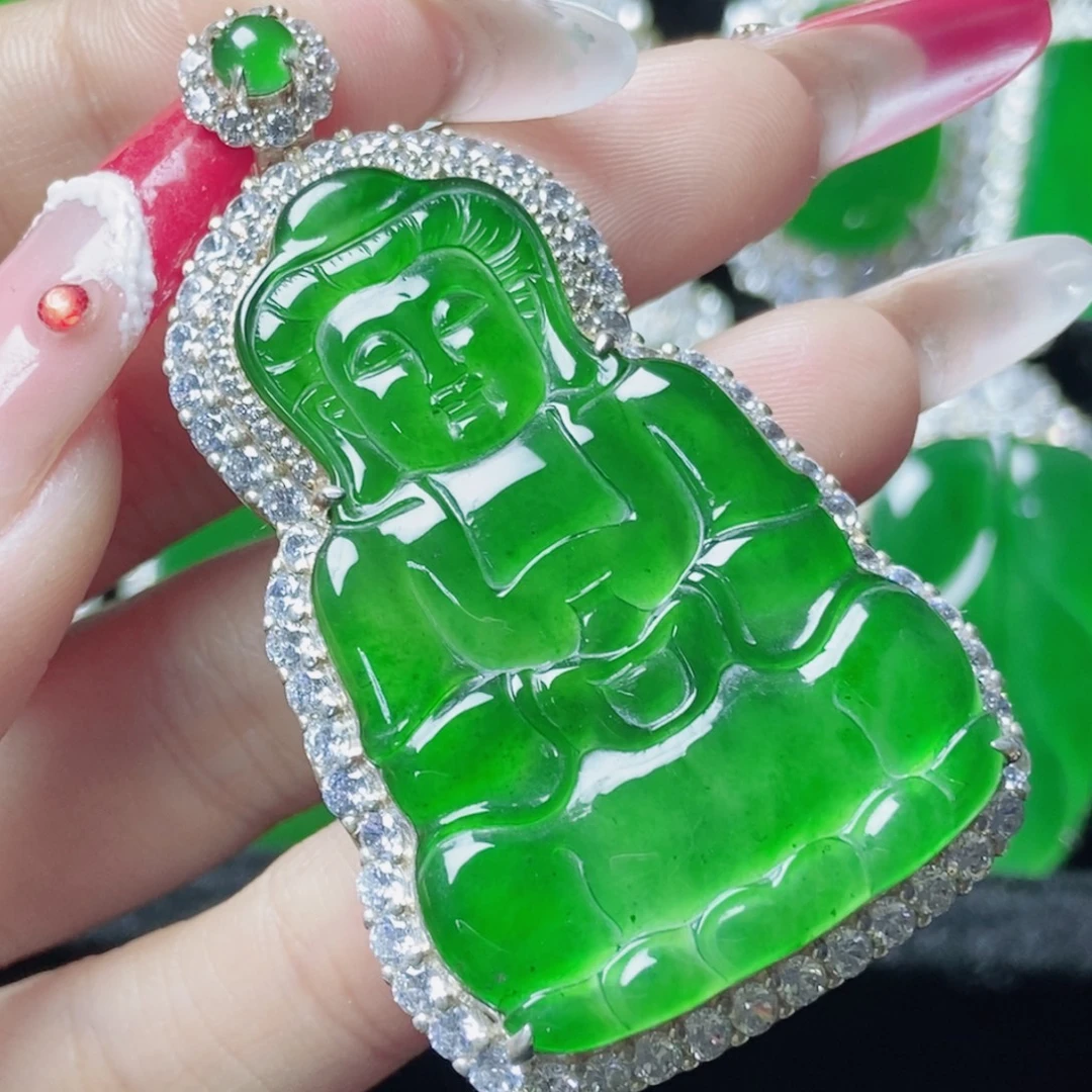 翡翠银S925镶嵌颈饰