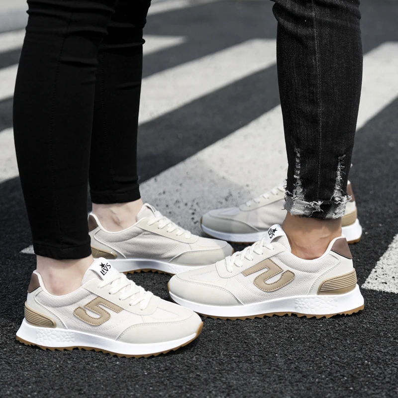 春夏季新款舒适小蛮腰网面运动休闲鞋时尚百搭情侣透气男女鞋