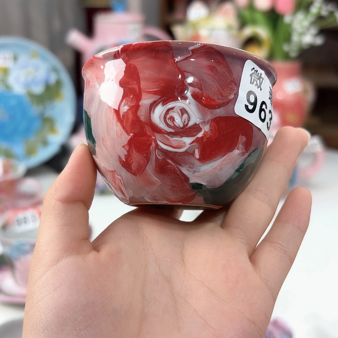 景德镇手绘高温釉下彩陶瓷茶具