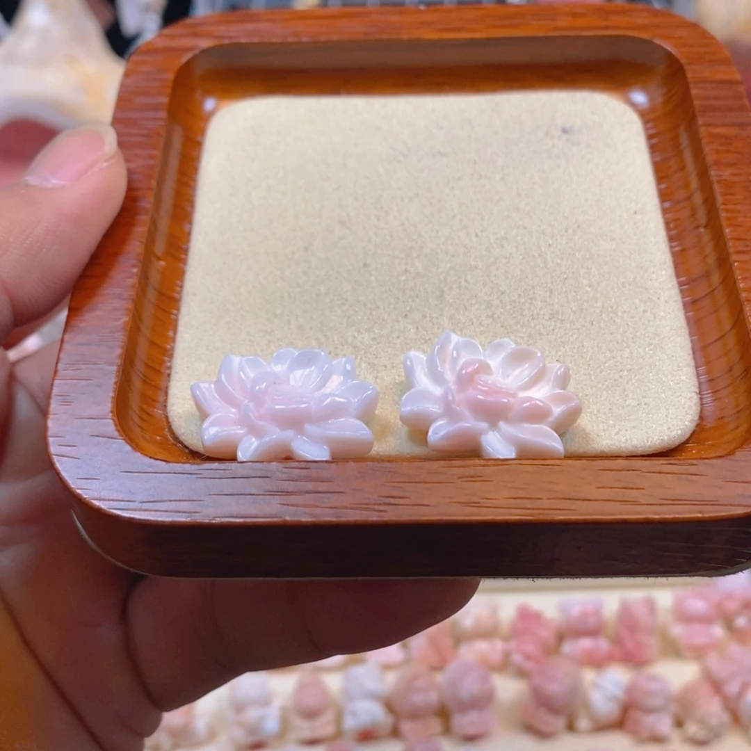 贝壳手串/手链粉色莲花