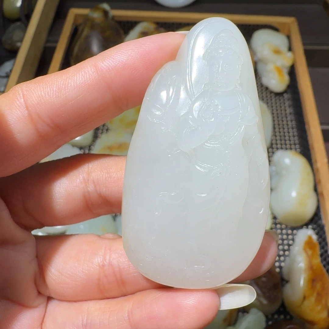 和田玉未镶嵌吊坠(不含链)