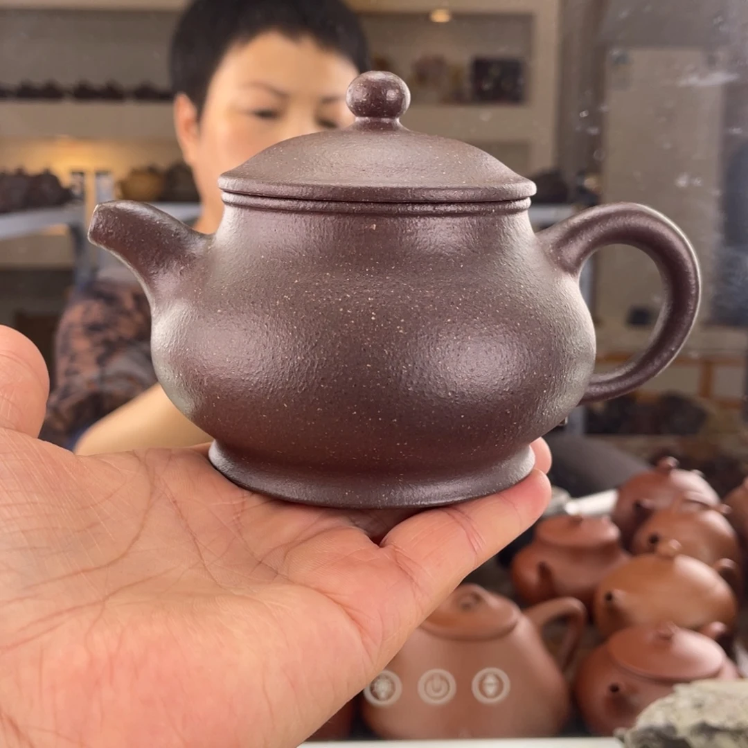 茶壶紫砂平台底槽清手磨料潘壶260cc