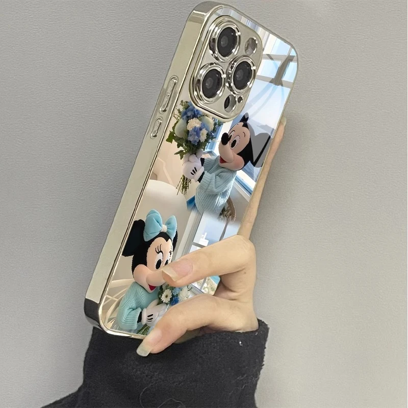 米奇米妮适用苹果16promax手机壳iPhone15pro新款14防摔13玻璃12