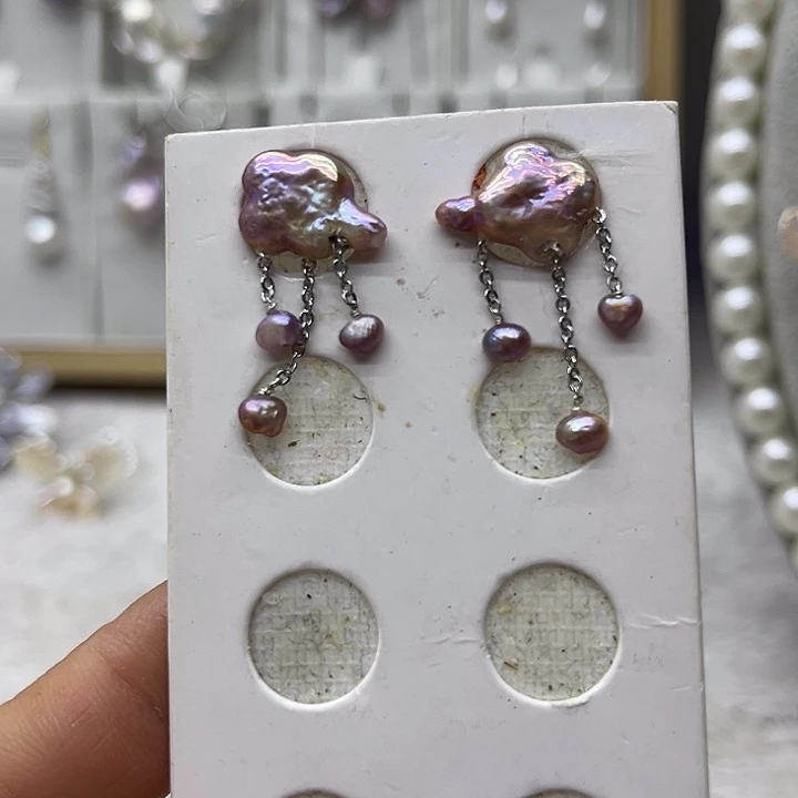 银S925镶嵌淡水珍珠颈饰