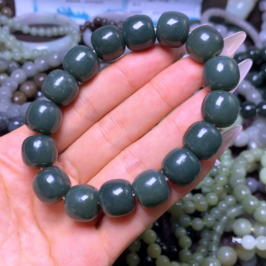 和田玉未镶嵌手串卡14