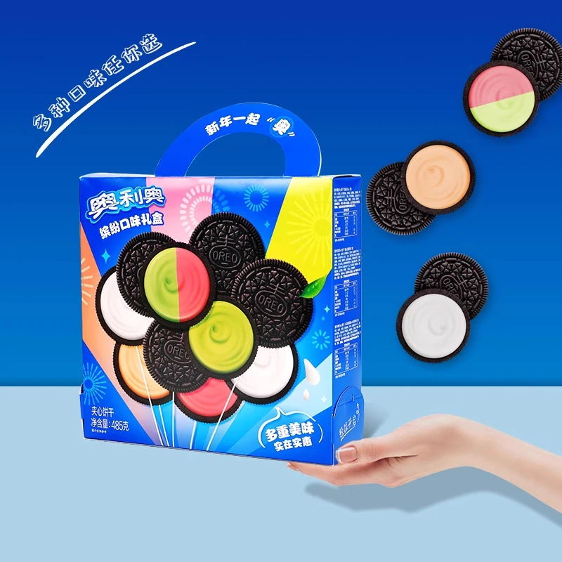 （11月）奥利奥饼干缤纷口味独立礼盒485g夹心饼干口味儿童零食很忙