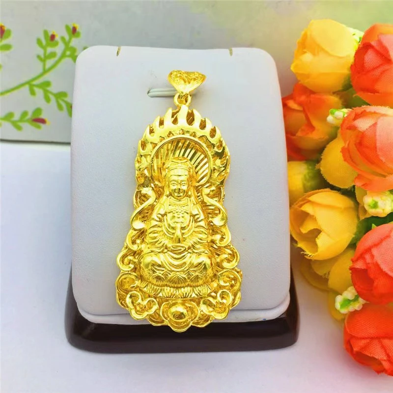 合金吊坠 观音吊坠男士男款气质时尚女款实心吊坠经典大气