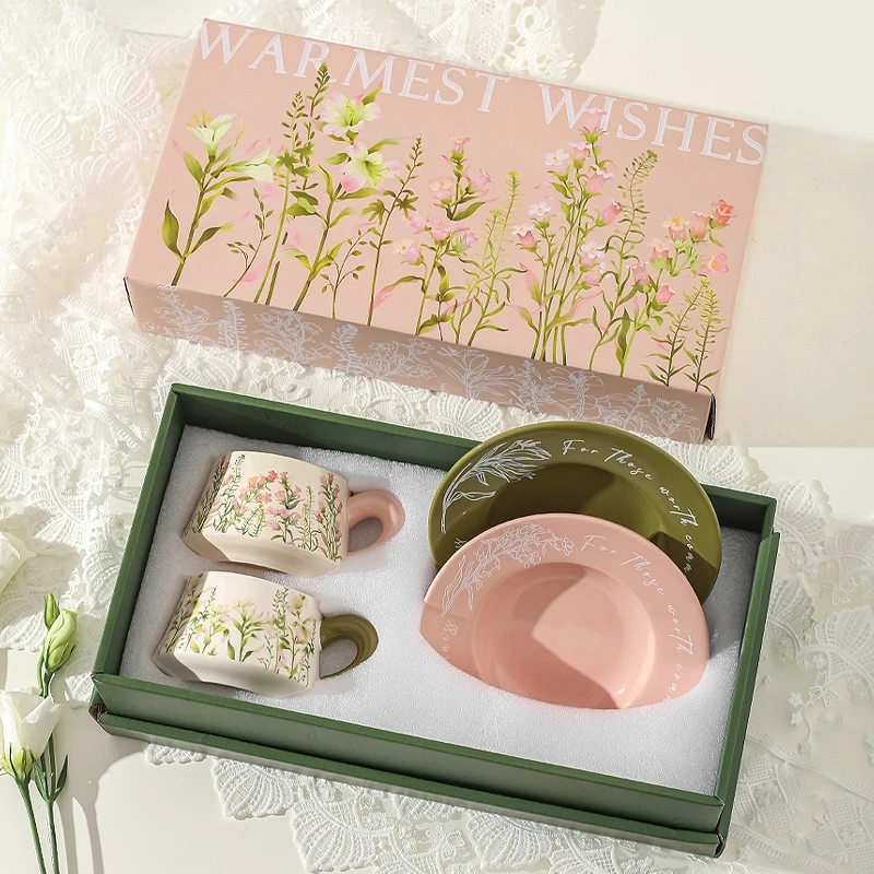 川岛屋咖啡杯碟套装高档精致下午茶杯子乔迁新婚礼物结婚伴手礼盒