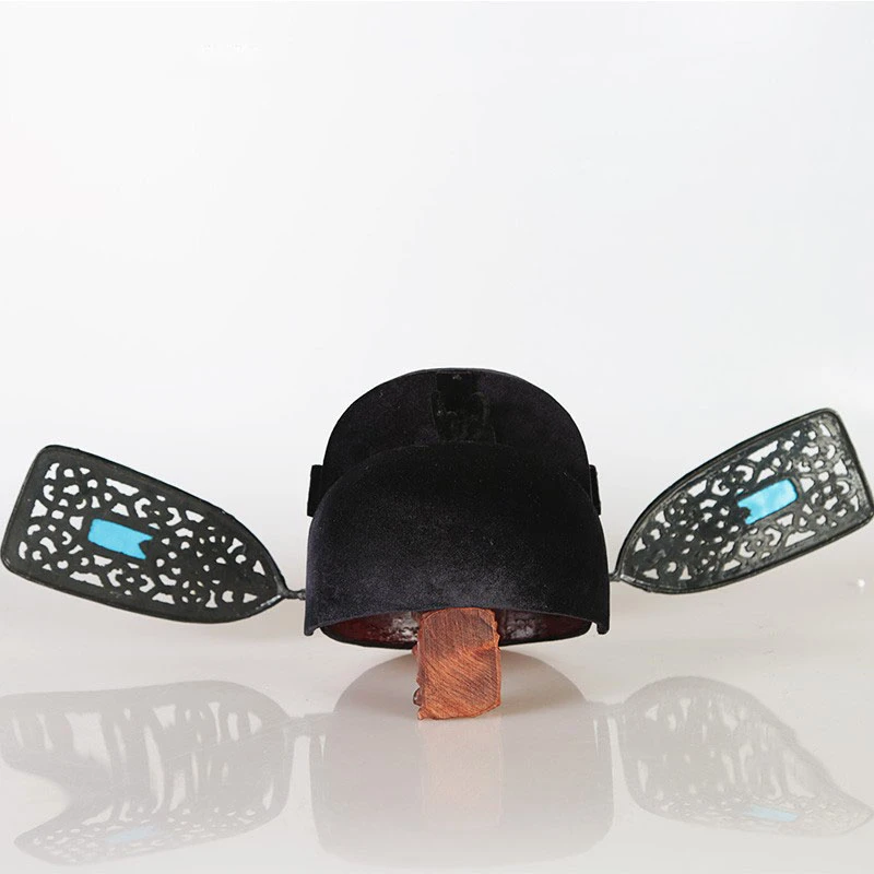 七品芝麻官帽子戏帽戏曲戏剧舞台演出盔牛得草帽纱帽丑官帽子